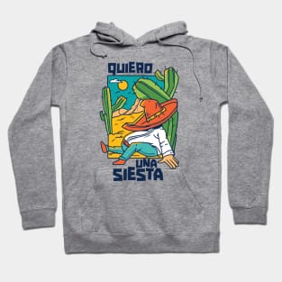 Quiero Una Siesta // Funny Sleeping Mexican Taking a Nap Hoodie